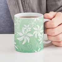 Tiare Tahiti Ceramic Mug Matcha Polynesia Motifs - Polynesian Pride