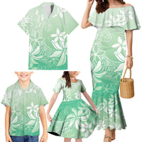 Tiare Tahiti Family Matching Mermaid Dress and Hawaiian Shirt Matcha Polynesia Motifs - Polynesian Pride
