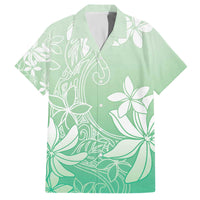 Tiare Tahiti Family Matching Off The Shoulder Long Sleeve Dress and Hawaiian Shirt Matcha Polynesia Motifs - Polynesian Pride
