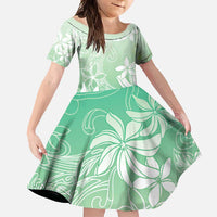 Tiare Tahiti Family Matching Off Shoulder Maxi Dress and Hawaiian Shirt Matcha Polynesia Motifs - Polynesian Pride