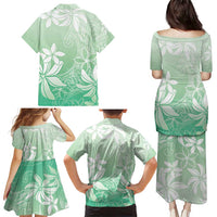 Tiare Tahiti Family Matching Puletasi and Hawaiian Shirt Matcha Polynesia Motifs - Polynesian Pride