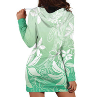 Tiare Tahiti Hoodie Dress Matcha Polynesia Motifs - Polynesian Pride