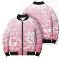 Tiare Tahiti Bomber Puffer Jacket Pink Polynesia Motifs - Polynesian Pride