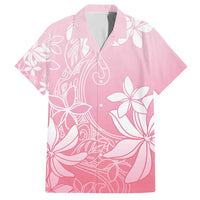 Tiare Tahiti Family Matching Long Sleeve Bodycon Dress and Hawaiian Shirt Pink Polynesia Motifs - Polynesian Pride