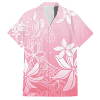 Tiare Tahiti Family Matching Short Sleeve Bodycon Dress and Hawaiian Shirt Pink Polynesia Motifs - Polynesian Pride
