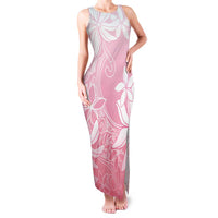 Tiare Tahiti Family Matching Tank Maxi Dress and Hawaiian Shirt Pink Polynesia Motifs - Polynesian Pride