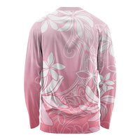 Tiare Tahiti Long Sleeve Shirt Pink Polynesia Motifs - Polynesian Pride