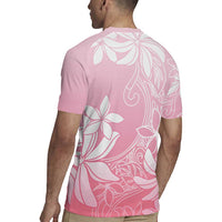 Tiare Tahiti Rugby Jersey Pink Polynesia Motifs - Polynesian Pride