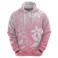 Tiare Tahiti Zip Hoodie Pink Polynesia Motifs - Polynesian Pride