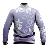 Tiare Tahiti Baseball Jacket Purple Polynesia Motifs - Polynesian Pride