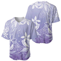 Tiare Tahiti Baseball Jersey Purple Polynesia Motifs - Polynesian Pride