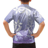 Tiare Tahiti Family Matching Summer Maxi Dress and Hawaiian Shirt Purple Polynesia Motifs - Polynesian Pride