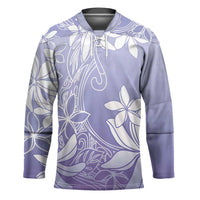Tiare Tahiti Hockey Jersey Purple Polynesia Motifs - Polynesian Pride