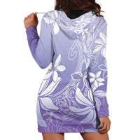 Tiare Tahiti Hoodie Dress Purple Polynesia Motifs - Polynesian Pride