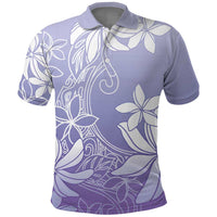 Tiare Tahiti Polo Shirt Purple Polynesia Motifs - Polynesian Pride