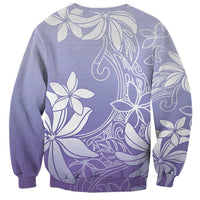 Tiare Tahiti Sweatshirt Purple Polynesia Motifs - Polynesian Pride