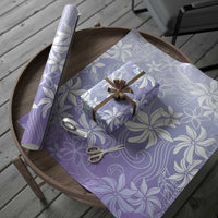 Tiare Tahiti Wrapping Paper Purple Polynesia Motifs - Polynesian Pride