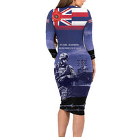 Hawaii Pearl Harbor Remembrance Day Family Matching Long Sleeve Bodycon Dress and Hawaiian Shirt Flag Style LT05 - Polynesian Pride