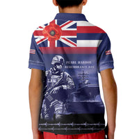 Hawaii Pearl Harbor Remembrance Day Kid Polo Shirt Flag Style