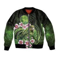 New Zealand Aotearoa Kakapo Bomber Jacket Maori Pattern With Manuka Galaxy Style - Polynesian Pride