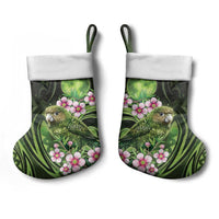New Zealand Aotearoa Kakapo Christmas Stocking Maori Pattern With Manuka Galaxy Style - Polynesian Pride