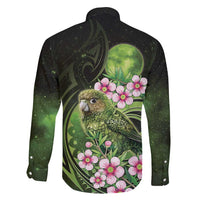 New Zealand Aotearoa Kakapo Family Matching Summer Maxi Dress and Hawaiian Shirt Maori Pattern With Manuka Galaxy Style LT05 - Polynesian Pride