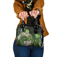 New Zealand Aotearoa Kakapo Shoulder Handbag Maori Pattern With Manuka Galaxy Style - Polynesian Pride