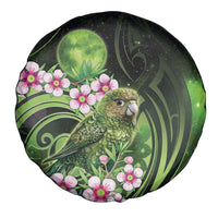 New Zealand Aotearoa Kakapo Spare Tire Cover Maori Pattern With Manuka Galaxy Style - Polynesian Pride