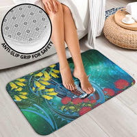 New Zealand Tui Bird Bathroom Set Maori Koru With Pohutukawa Galaxy Style - Polynesian Pride