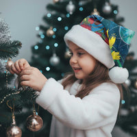 New Zealand Tui Bird Christmas Santa Hat Maori Koru With Pohutukawa Galaxy Style - Polynesian Pride