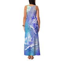 Couple Blue Sea Turtle Heart Love Family Matching Tank Maxi Dress and Hawaiian Shirt LT05 - Polynesian Pride