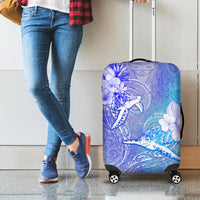 Couple Blue Sea Turtle Heart Love Luggage Cover LT05 - Polynesian Pride