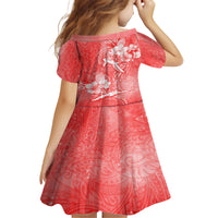 Polynesia Sea Turtle Couple Kid Short Sleeve Dress Happy Valentine Day Red LT05 - Polynesian Pride