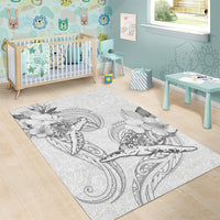 Polynesia Sea Turtle Couple Area Rug Happy Valentine Day White LT05 - Polynesian Pride