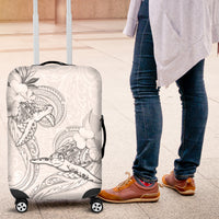 Polynesia Sea Turtle Couple Luggage Cover Happy Valentine Day White LT05 White - Polynesian Pride