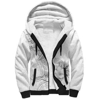 Polynesia Sea Turtle Couple Sherpa Hoodie Happy Valentine Day White LT05 Unisex White - Polynesian Pride