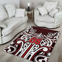 Custom Aotearoa Ngapuhi Area Rug Maori Tribal Pattern Mix Poutama