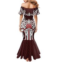 Custom Aotearoa Ngapuhi Family Matching Mermaid Dress and Hawaiian Shirt Maori Tribal Pattern Mix Poutama LT05 - Polynesian Pride