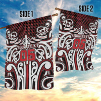 Custom Aotearoa Ngapuhi Garden Flag Maori Tribal Pattern Mix Poutama
