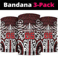 Custom Aotearoa Ngapuhi Neck Gaiter Maori Tribal Pattern Mix Poutama
