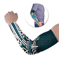 Custom Aotearoa Ngati Porou Arm Sleeves Maori Tribal Pattern Mix Poutama