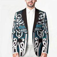 Custom Aotearoa Ngati Porou Blazer Maori Tribal Pattern Mix Poutama