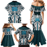 Custom Aotearoa Ngati Porou Family Matching Mermaid Dress and Hawaiian Shirt Maori Tribal Pattern Mix Poutama LT05 - Polynesian Pride