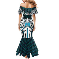 Custom Aotearoa Ngati Porou Family Matching Mermaid Dress and Hawaiian Shirt Maori Tribal Pattern Mix Poutama LT05 - Polynesian Pride