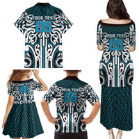 Custom Aotearoa Ngati Porou Family Matching Puletasi and Hawaiian Shirt Maori Tribal Pattern Mix Poutama LT05 - Polynesian Pride