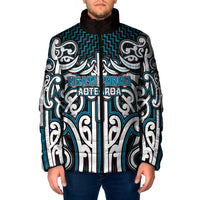 Custom Aotearoa Ngati Porou Padded Jacket Maori Tribal Pattern Mix Poutama
