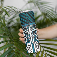 Custom Aotearoa Ngati Porou Skinny Tumbler Maori Tribal Pattern Mix Poutama