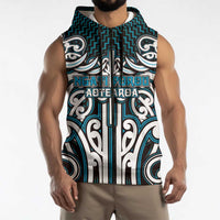 Custom Aotearoa Ngati Porou Sleeveless Zip Hoodie Maori Tribal Pattern Mix Poutama LT05 - Polynesian Pride