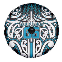 Custom Aotearoa Ngati Porou Spare Tire Cover Maori Tribal Pattern Mix Poutama