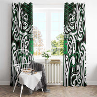Custom Aotearoa Ngai Tahu Window Curtain Maori Tribal Pattern Mix Poutama